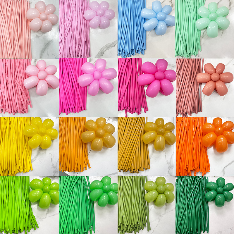 长条气球马卡龙长条气球黑色批发