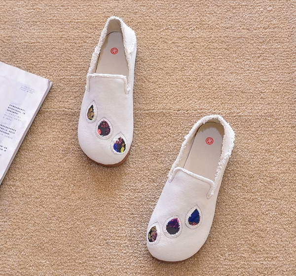 厚底新款夏季帆布平底单鞋