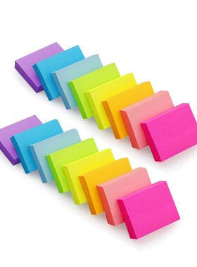 厂家荧光38*50MM便利贴16本迷你N次贴75页组合套装彩色便签批发