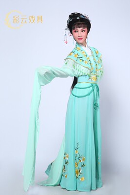 新款小旦女戏服戏曲黄梅戏七仙女小姐古装演出服不包括白色假领子
