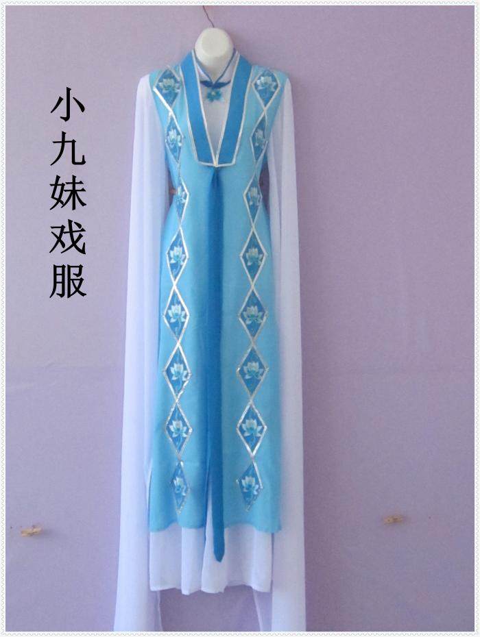 古装越剧戏剧黄梅戏服装戏曲服饰 青衣尼姑衣玉蜻蜓衣服小姐衣