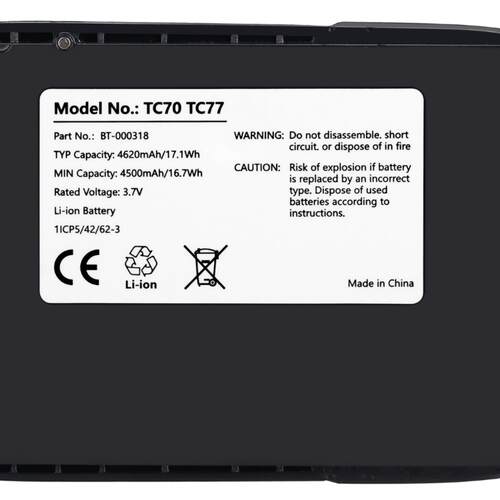 全新斑马 TC70 TC75 TC75EK TC75AH BT-000318 TC77扫描枪电池