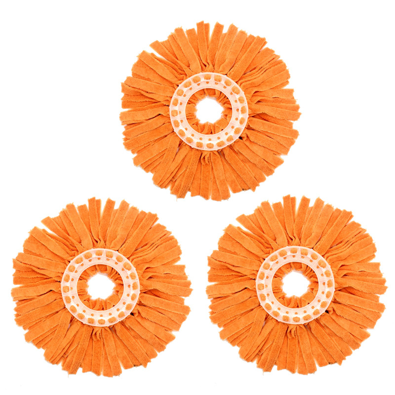 洁仕宝旋转拖把头替换布头纤维墩布头家用好神拖通用清洁布3个装