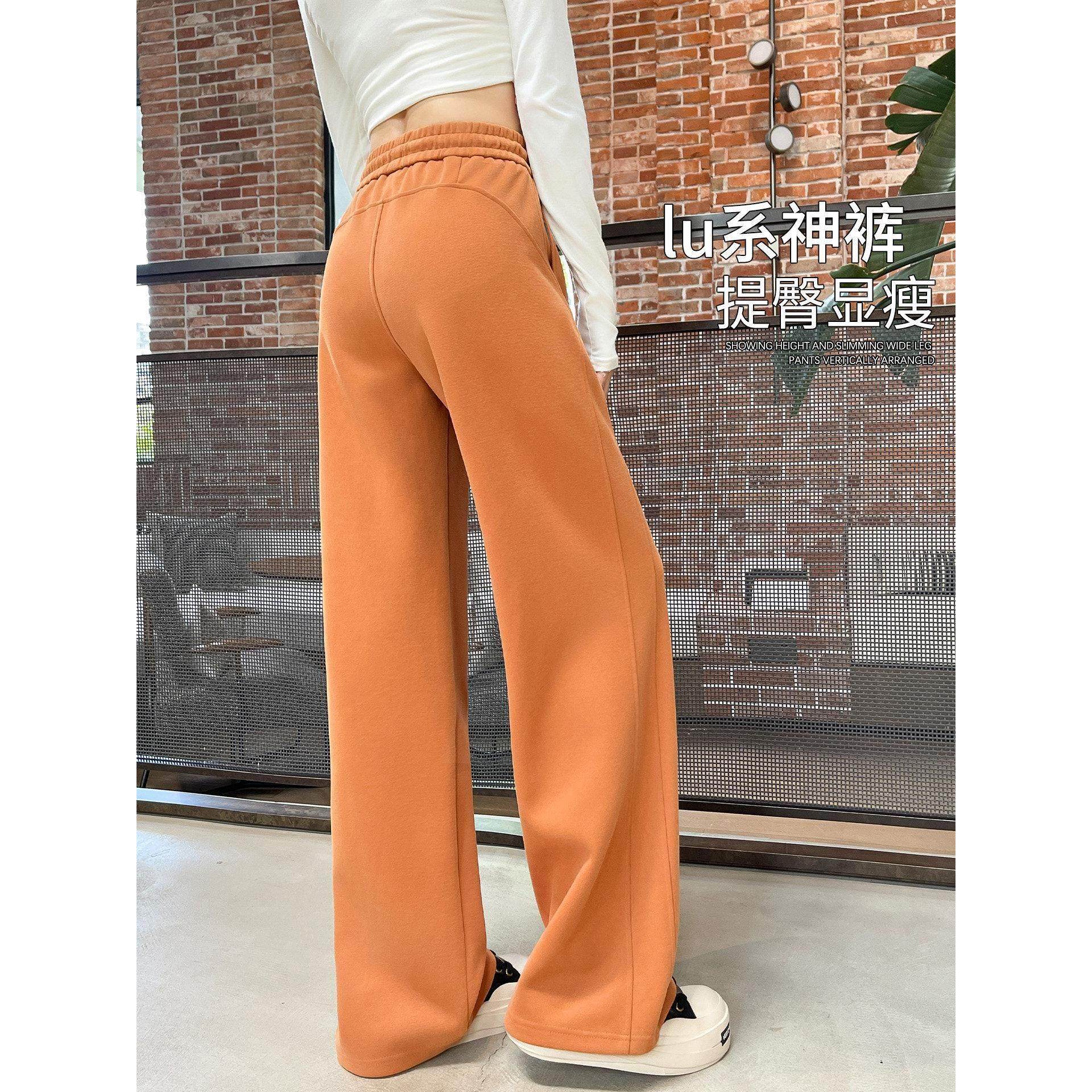 PLER南瓜色香蕉裤女26春秋冬新款加厚宽松高腰运动加绒阔腿卫裤,女装/女士精品,卫裤,淘宝优惠券,粉丝福利购,淘宝优惠卷