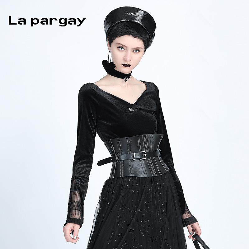 lapargay长袖街头修身T恤