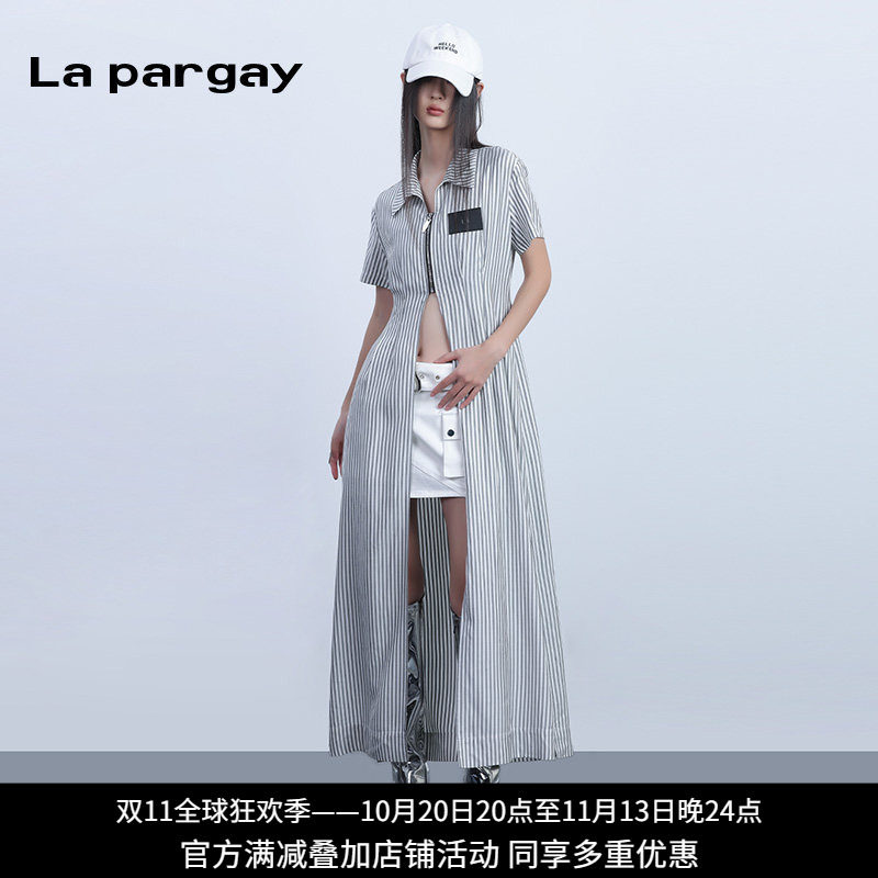 Lapargay条纹衬衫女宽松休闲
