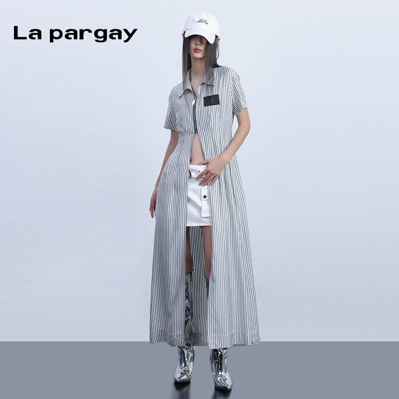 Lapargay条纹衬衫女宽松休闲