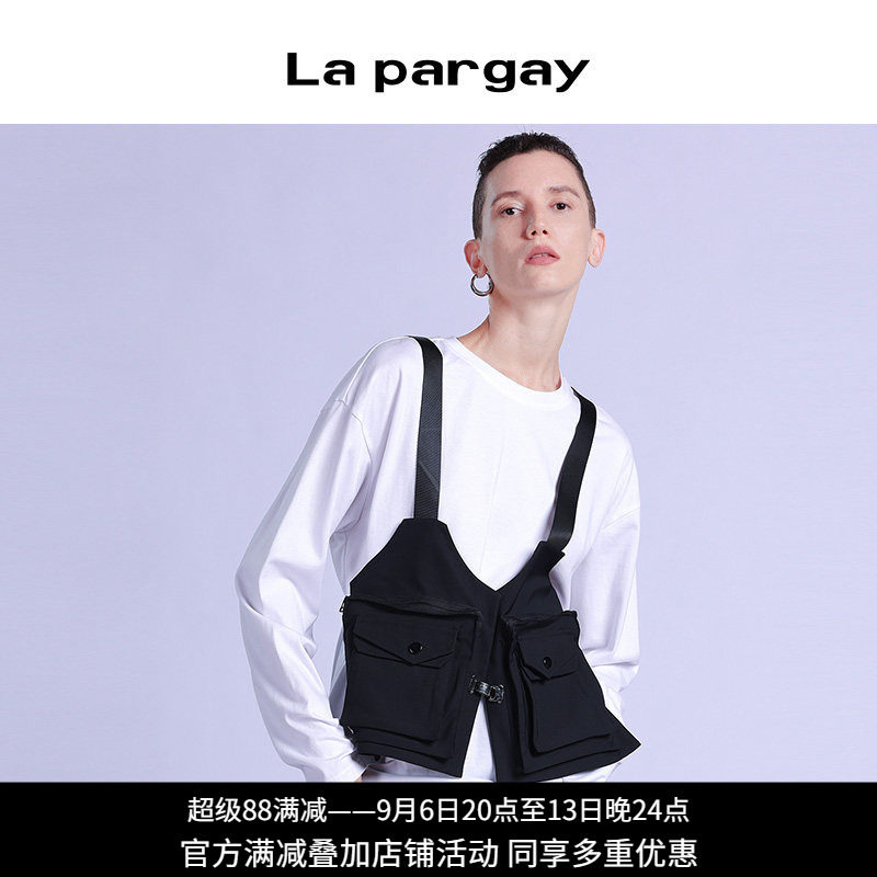 纳帕佳机能风工装马甲两件套T恤