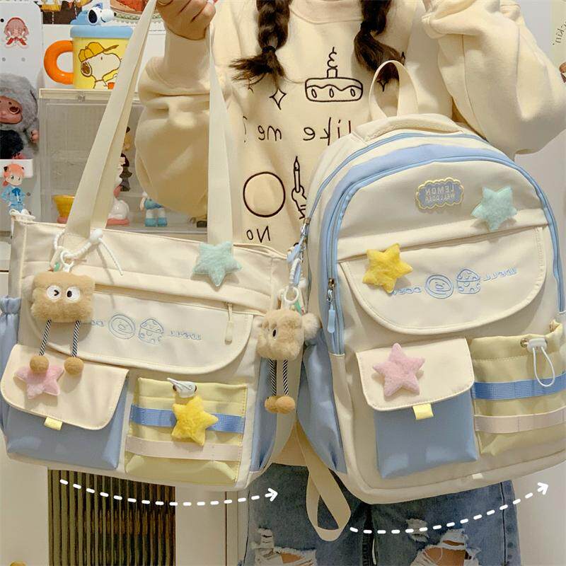 高颜值书包女高中大学生2025新款初中女生双肩包大容量可爱小学生