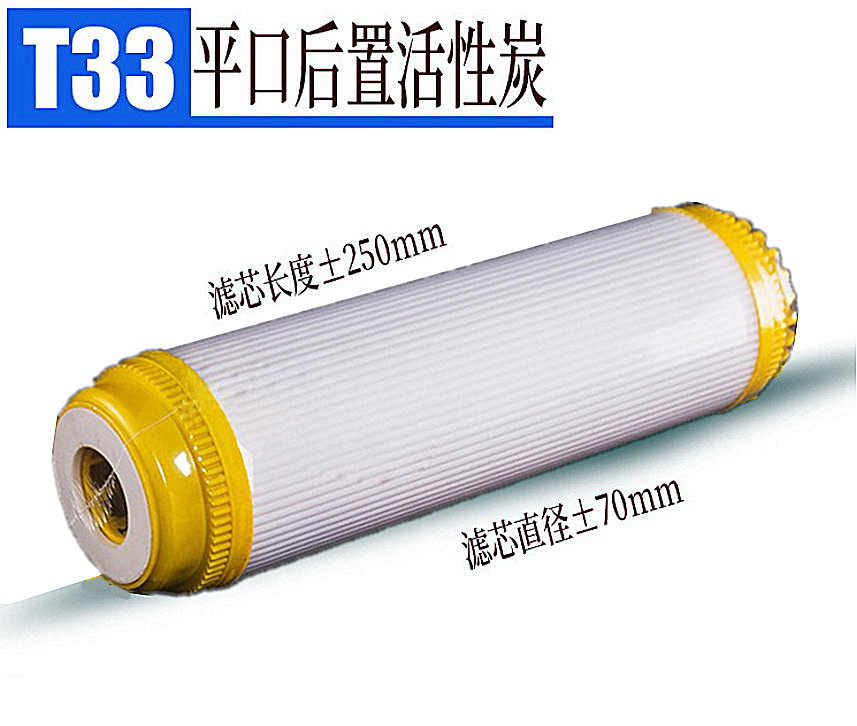净水器滤芯10寸平口T33后置活性炭滤芯直饮纯水机椰壳活性炭滤芯