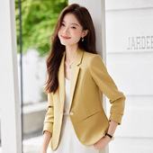 显瘦职业装 高级感通勤小西装 修身 2026新款 百搭上衣 领外套女春秋季