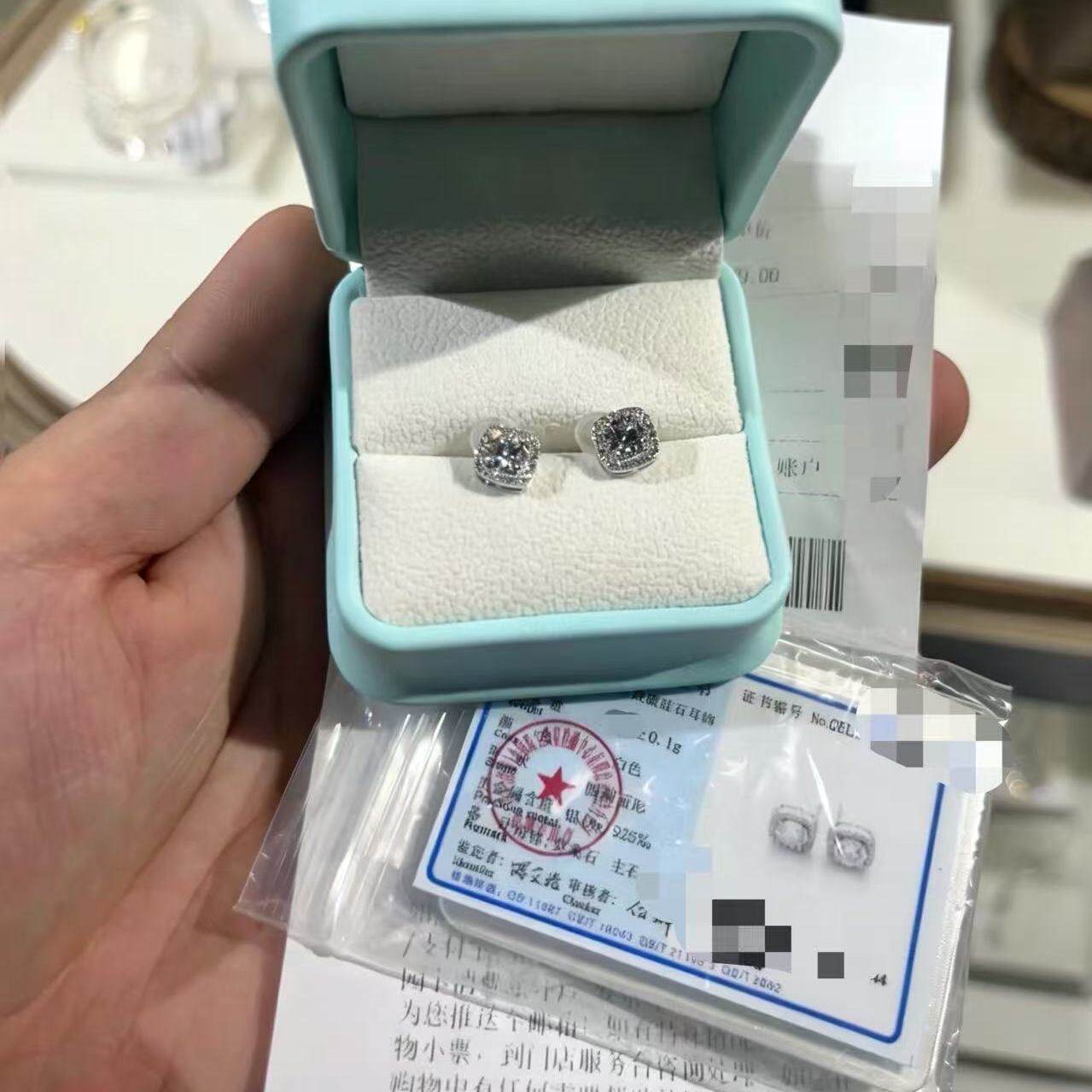 胖东来代购小方糖耳钉S925银耳环