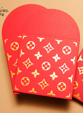 嗨喵红色烫金花纹红包袋2026新款高级马年创意红包开业庆典利是封