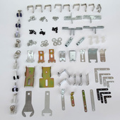 蜂窝大板吊顶配件铝梁包边角码 连接件安全卡扣压板件铝快吊螺丝