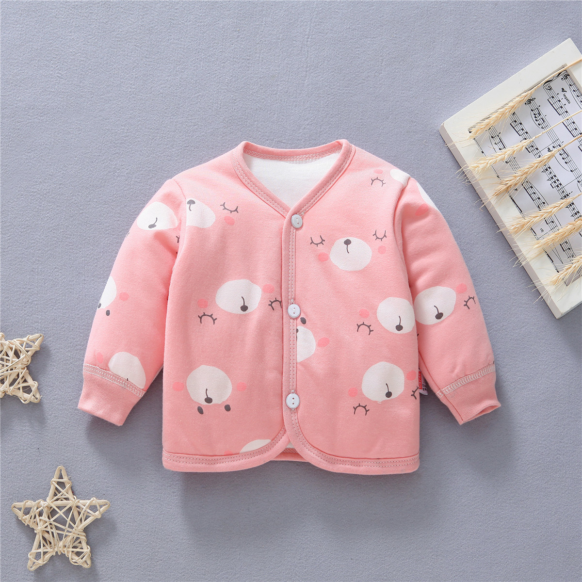 秋冬婴儿衣服新生儿宝宝夹棉单件