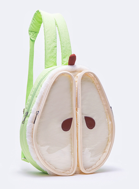 HIATUS原创设计超轻柔软充棉梨子双肩痛包背包轻便简约创意背包