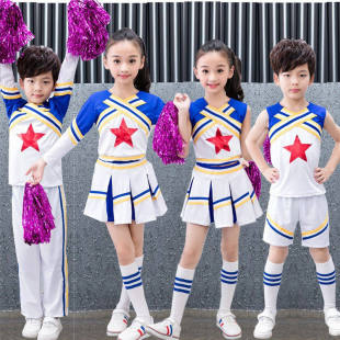 学生啦啦操表演服男女学校运动会足球宝贝啦啦队服装团体操