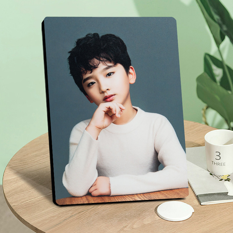 儿童洗照片做成相框摆台定制水晶结婚证件照挂墙婚纱照情侣夫妻