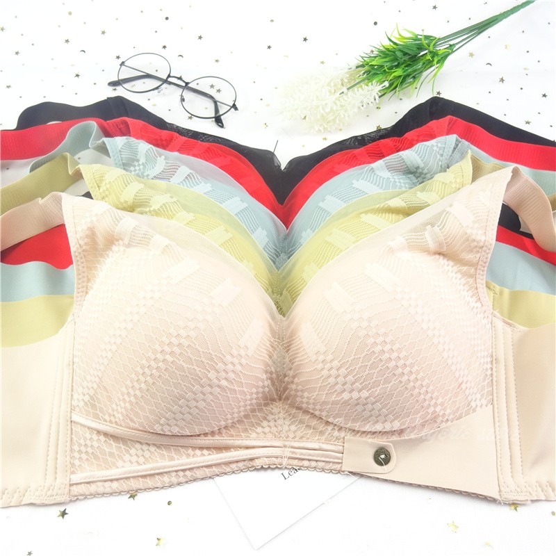 无磁薄款透气孔聚拢收副乳内衣