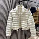 韩版 新款 90白鸭绒羽绒服女短款 2025冬季 立领撞色排骨款 双面拼色潮