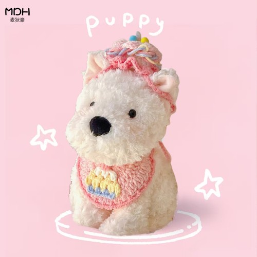 西高地小狗公仔生日蛋糕帽子