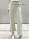 复古显瘦奶茶色筒喇裤 新款 子 2026年春季 欧货九分小个子微喇牛仔裤
