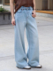 王牌必入 欧洲进口牛仔标杆BOSSA天然彩棉洗水洋气高级感阔腿裤 子