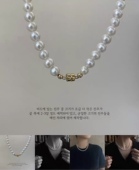 磁扣版 方便佩戴 法式 特fever同款 施家珍珠项链女 高级感锁骨颈链