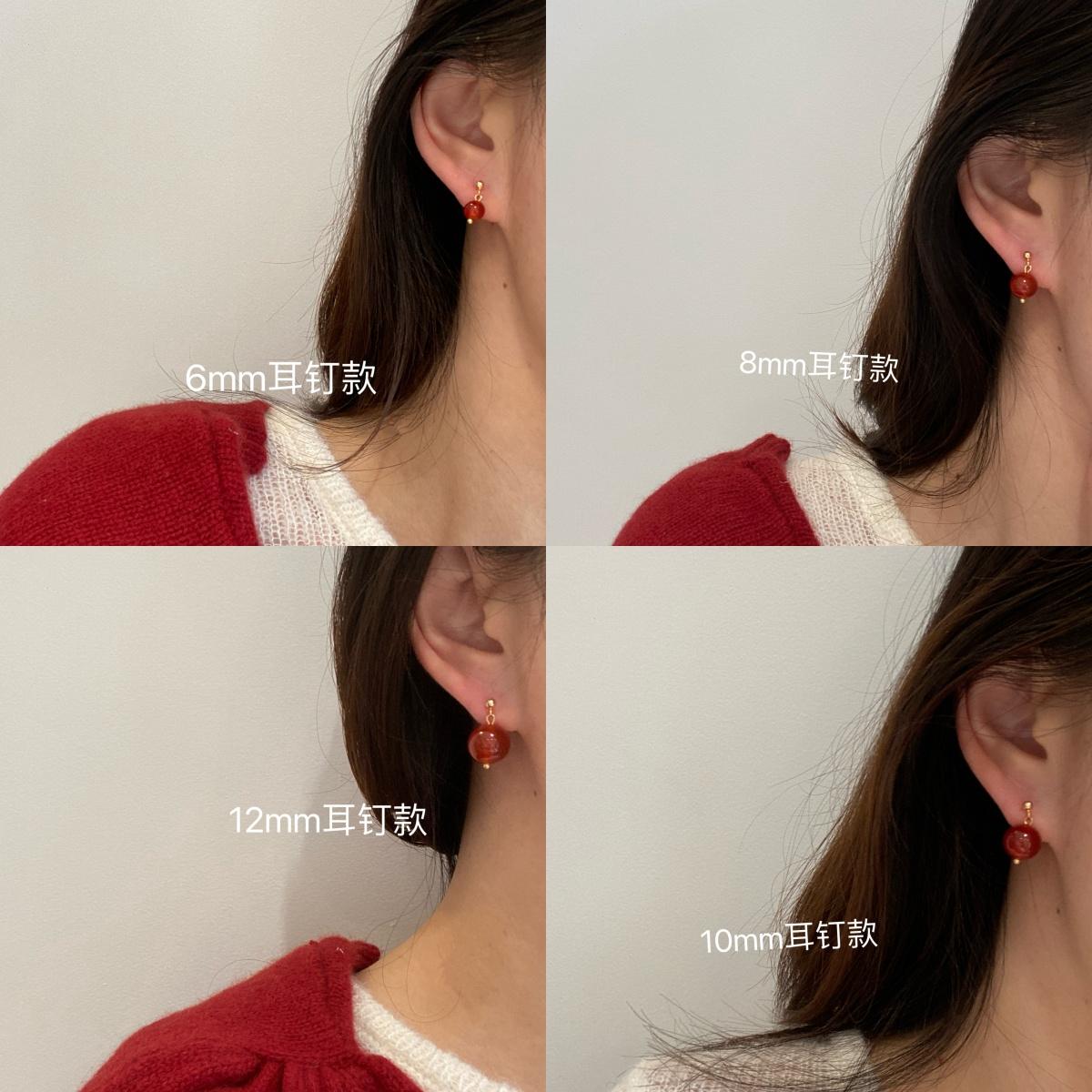 复古港风气质显脸瘦银针耳钉