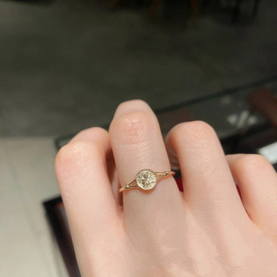 维多利亚风925金币戒指
