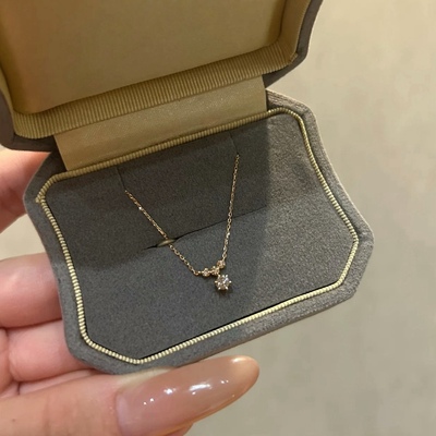 满目星辰 北欧森林日系age星星925银项链星芒莫桑钻锁骨链女礼物