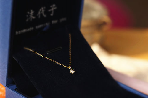 迷你锆石钻朝5晚9女锁骨链