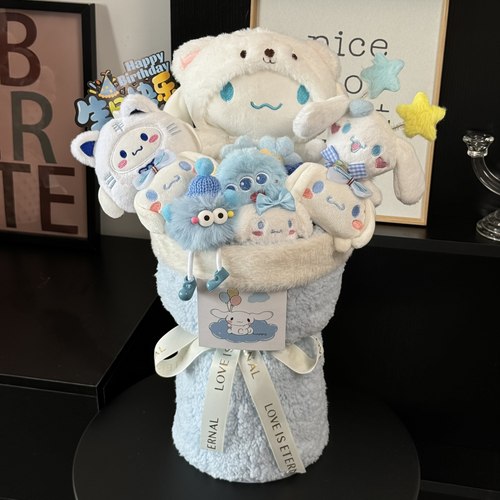 玉桂狗玩偶花束生日礼物