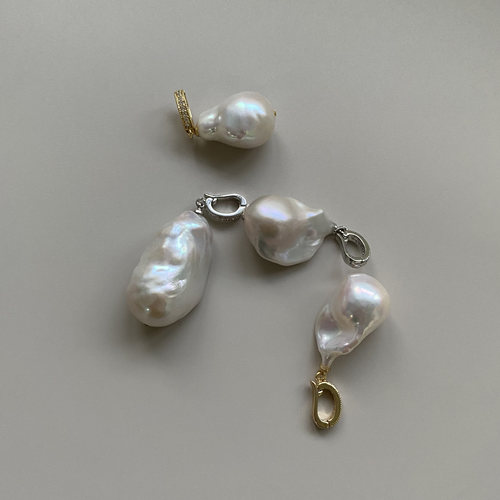 【月魄】天然淡水巴洛克珍珠项链女 小众气质叠戴锁骨链珍珠颈链