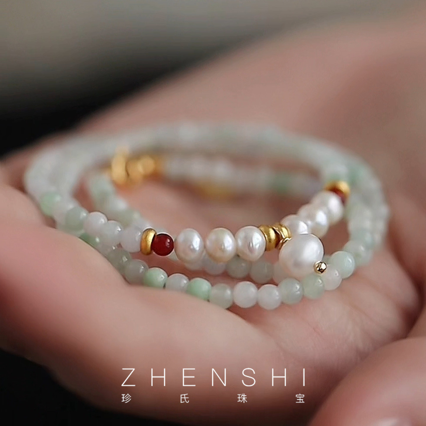 【卿宋】天然淡水珍珠项链女款 新中式翡翠玛瑙气质款颈链锁骨链