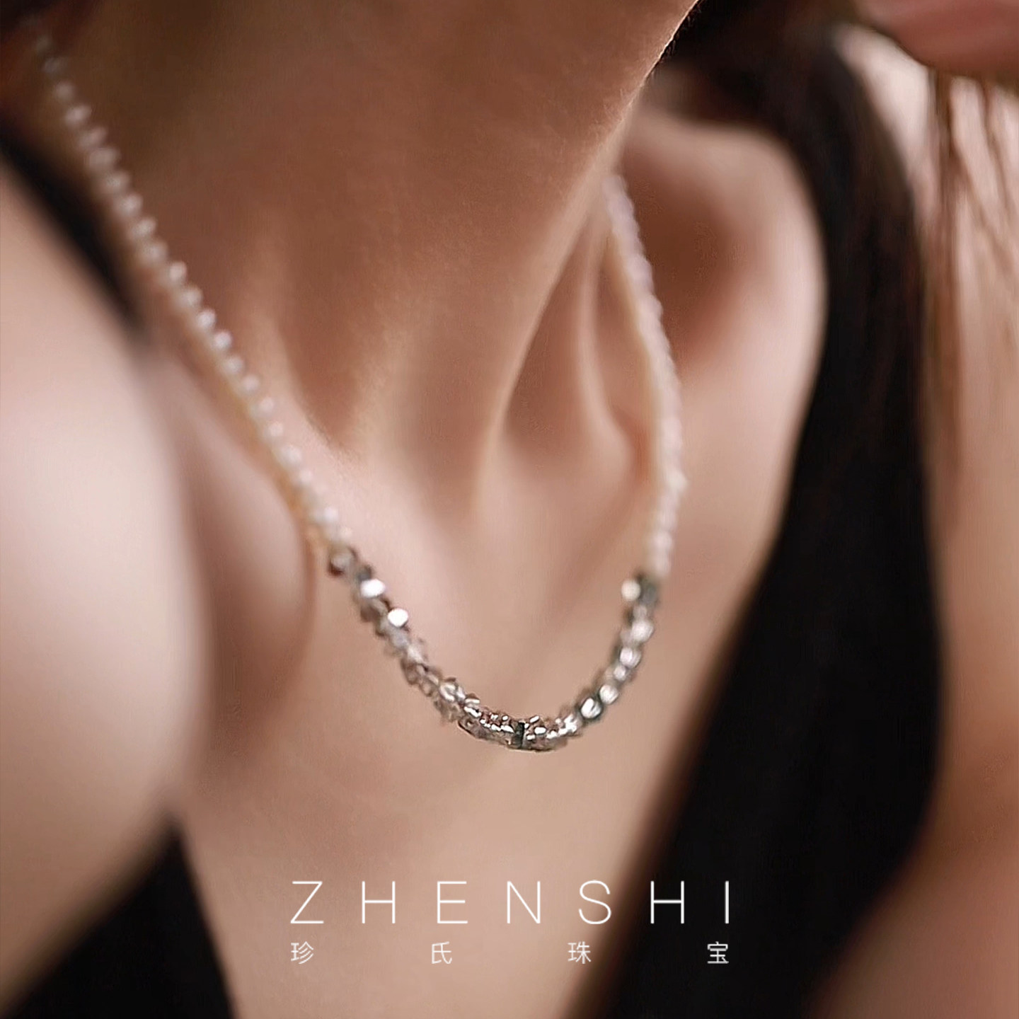 【翠欢】天然淡水巴洛克珍珠项链女款 keshi珠时尚水晶颈链锁骨链,珠宝/钻石/翡翠,颈饰,淘宝优惠券,粉丝福利购,淘宝优惠卷