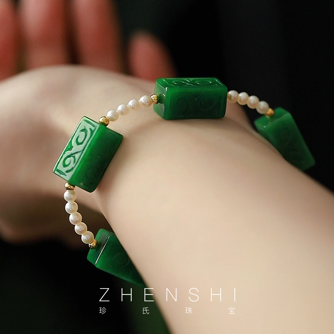 【青荷】天然淡水baby珍珠手链女款 S925银新中式复古气质款手饰