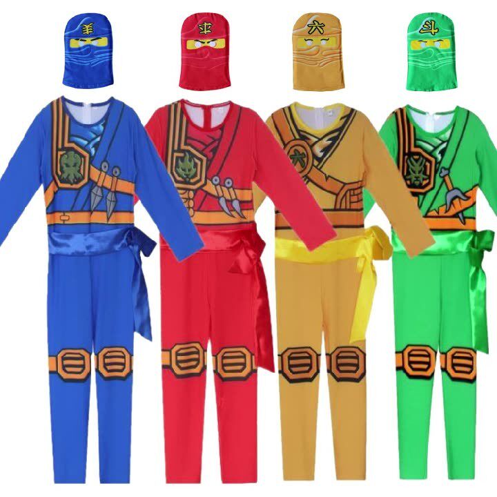 现货乐高幻影忍者服装 万圣节cos服lego ninjago演出服儿童忍者服