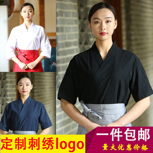 定制日式料理服寿司店服务员工作服料理店男女款和服服装厨师日料