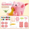 Large Pink Pig Noodle Machine + Kitchen Utensil Set + Dumpling Machine + 12 Clays