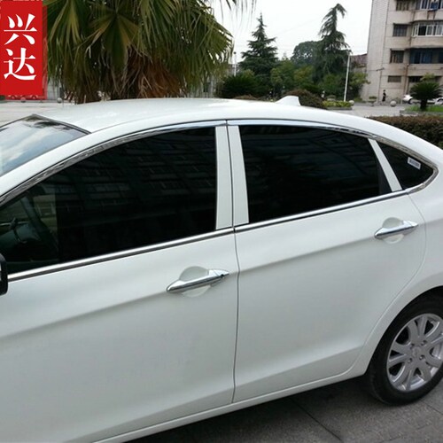 适用于2013-17款海马M3专用不锈钢车窗装饰条 HAIMA M3全窗亮条