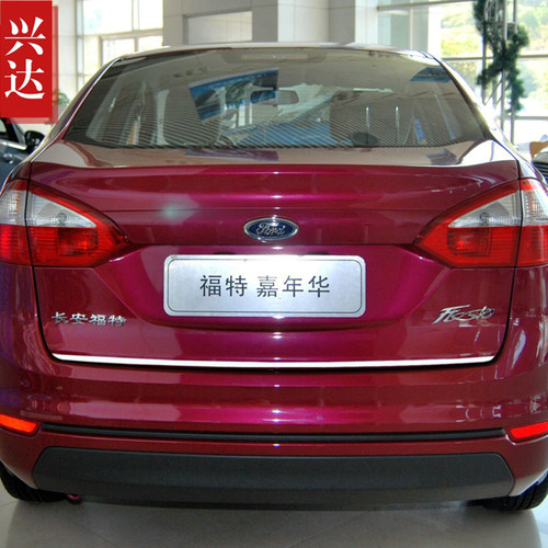 适用于2009-13款福特嘉年华三厢不锈钢后备箱饰条Fiesta尾门饰条