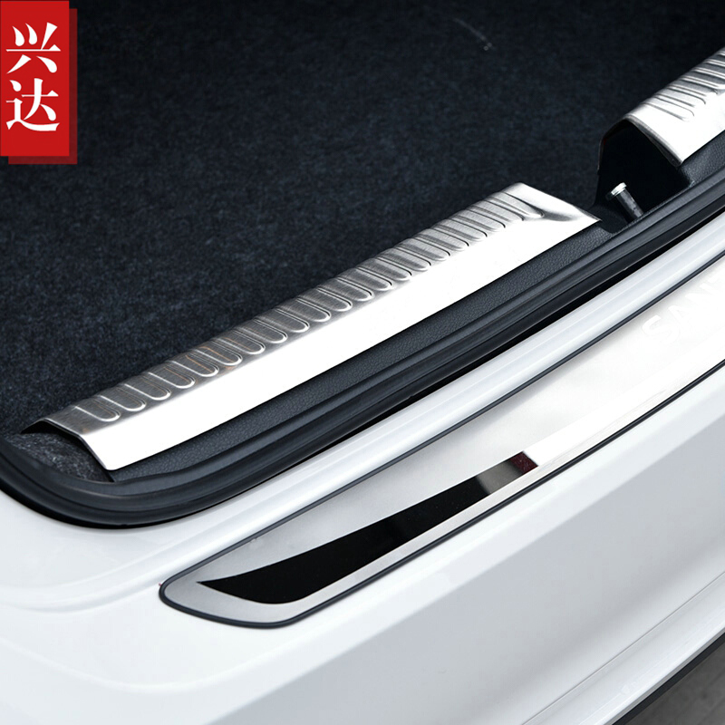 适用于2013-19款上汽大众新桑塔纳不锈钢后备箱踏板Santana后护板