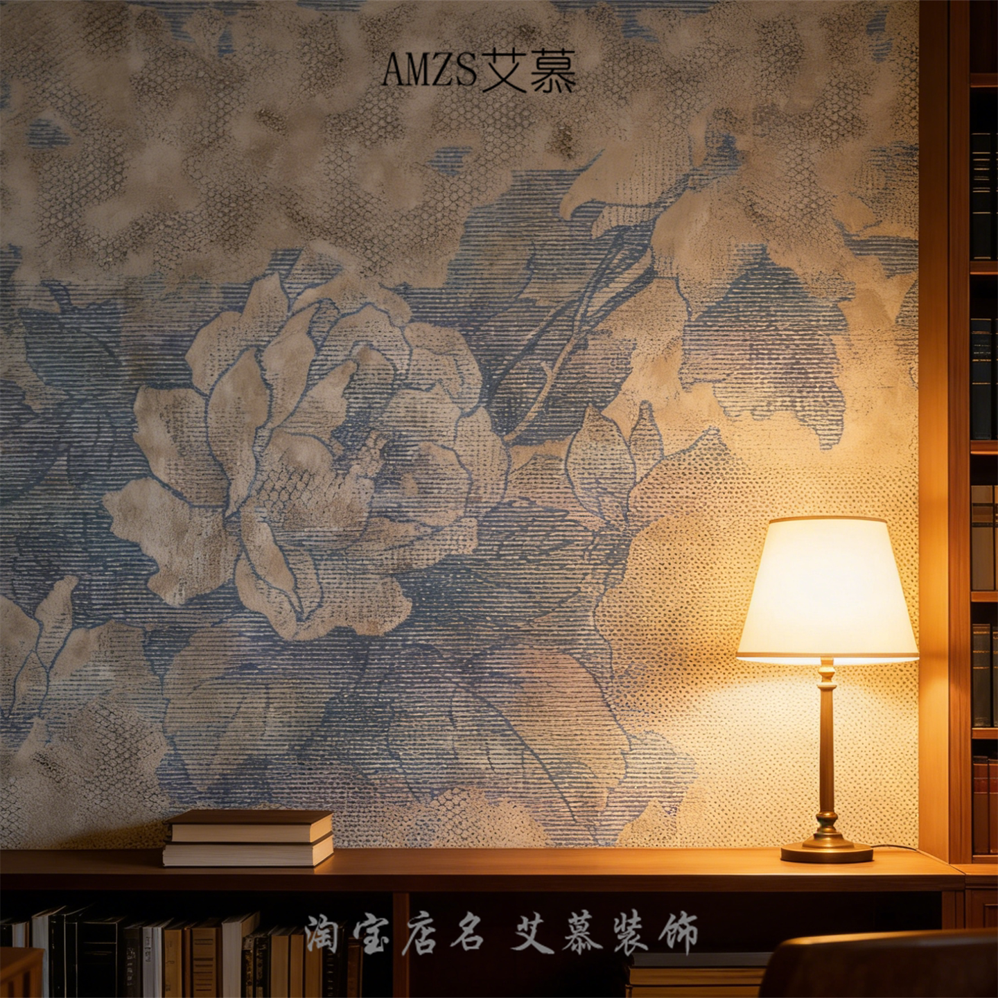 轻法式无缝壁画壁布卧室客厅2026新款电视背景墙专用墙纸复古壁纸