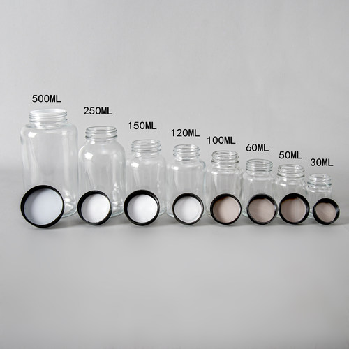 透明广口螺口玻璃瓶分装瓶宽口瓶