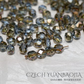 6mm火磨珠50颗 珠光蓝宝石长石彩进口水晶diy串珠手链菠萝珠HM607