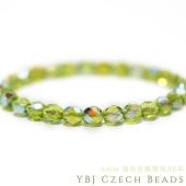 6mm火磨珠50颗 贵橄榄AB彩克进口水晶diy串珠菠萝珠媛宝家HM616