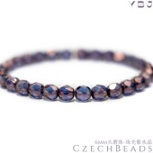 6mm火磨珠50颗 珠光紫水晶捷克进口水晶diy串珠菠萝媛宝家HM621