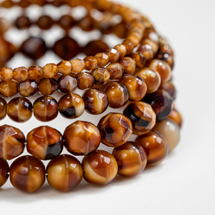 秋冬美拉德 捷克进口火磨珠圆珠杜鲁克丝绸珠串珠 焦糖牛奶合集