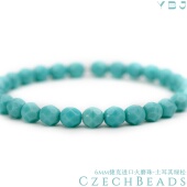 6mm火磨珠50颗 土耳其绿松捷克进口水晶火光枣珠diy串珠手链HM663